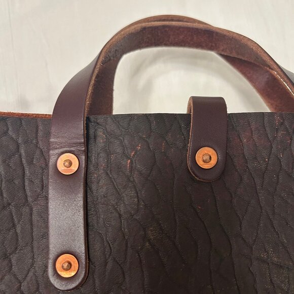 GO FORTH GOODS Avery Mini Tote – Cherry Bison Leather - Picture 10 of 16